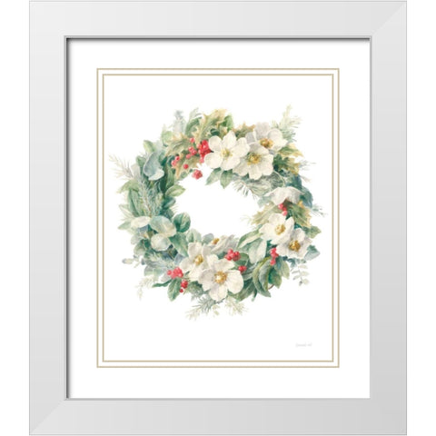 Floursack Holiday X White Modern Wood Framed Art Print with Double Matting by Nai, Danhui