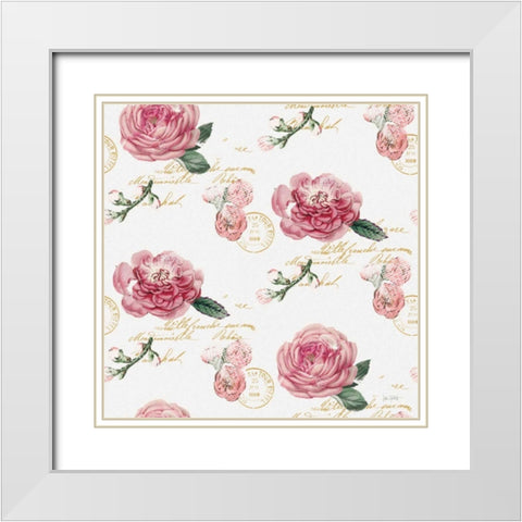 French Romance Pattern VI v2 White Modern Wood Framed Art Print with Double Matting by Pertiet, Katie