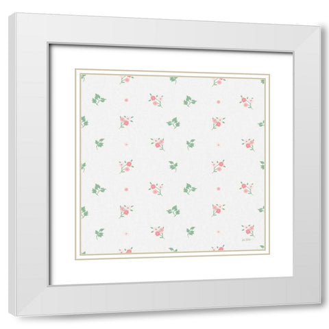 French Romance Pattern X White Modern Wood Framed Art Print with Double Matting by Pertiet, Katie
