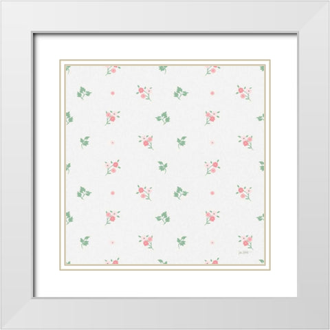 French Romance Pattern X White Modern Wood Framed Art Print with Double Matting by Pertiet, Katie