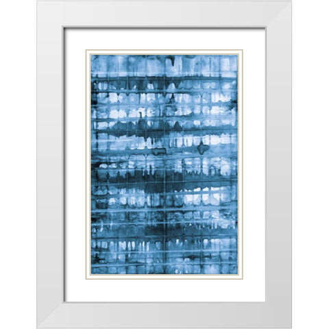 Kanari I Indigo White Modern Wood Framed Art Print with Double Matting by Averinos, Melissa