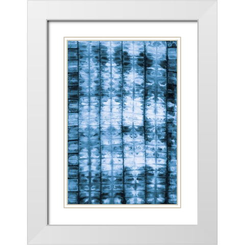 Kanari II Indigo White Modern Wood Framed Art Print with Double Matting by Averinos, Melissa
