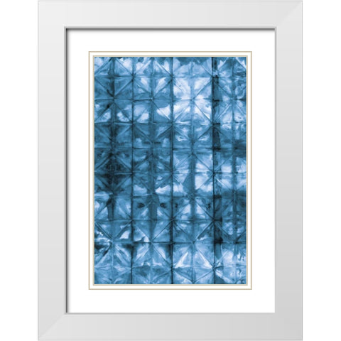 Kanari V Indigo White Modern Wood Framed Art Print with Double Matting by Averinos, Melissa