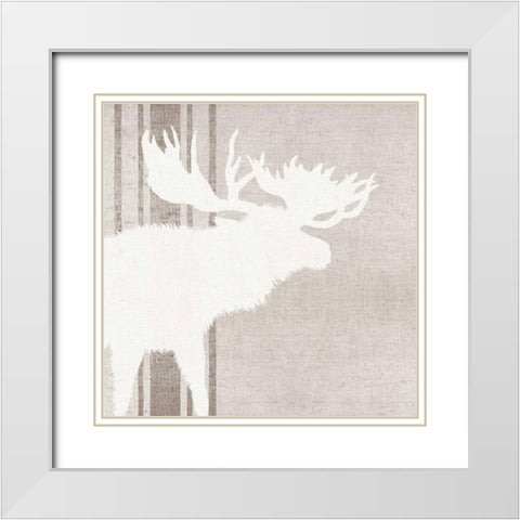 Woodland Animal III White Modern Wood Framed Art Print with Double Matting by Wild Apple Portfolio