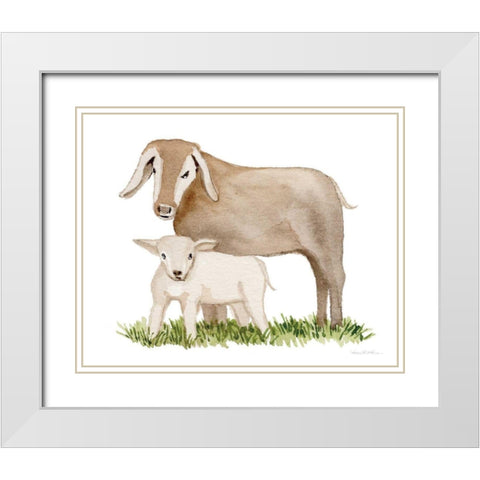 Life on the Farm Animal Element II White Modern Wood Framed Art Print with Double Matting by McKenna, Kathleen Parr