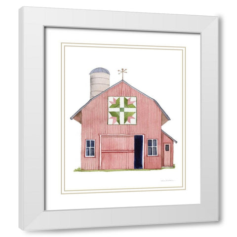 Life on the Farm Barn Element I White Modern Wood Framed Art Print with Double Matting by McKenna, Kathleen Parr