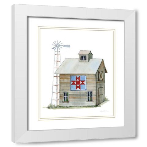 Life on the Farm Barn Element III White Modern Wood Framed Art Print with Double Matting by McKenna, Kathleen Parr
