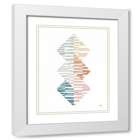 Meditate II White Modern Wood Framed Art Print with Double Matting by Hershey, Moira