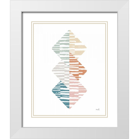 Meditate II White Modern Wood Framed Art Print with Double Matting by Hershey, Moira