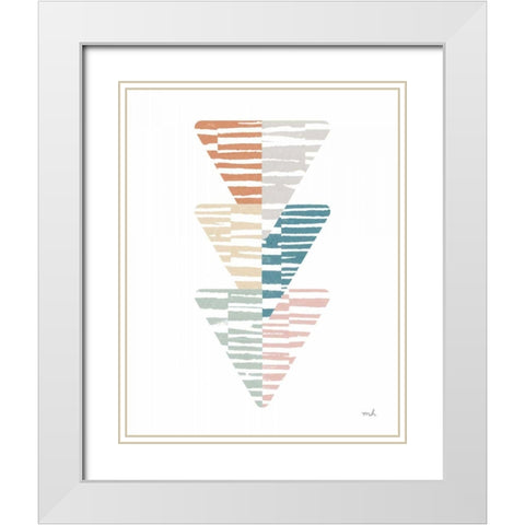 Meditate III White Modern Wood Framed Art Print with Double Matting by Hershey, Moira