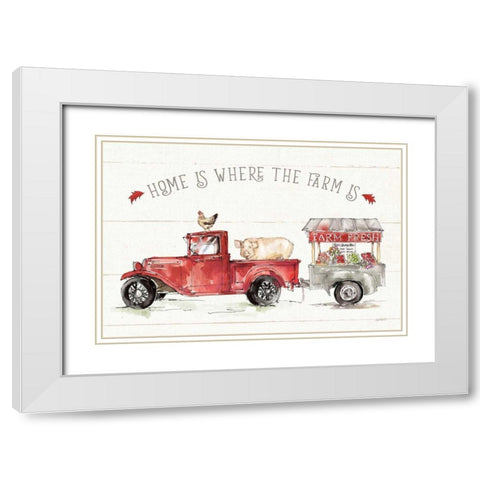 Country Life I White Modern Wood Framed Art Print with Double Matting by Tavoletti, Anne