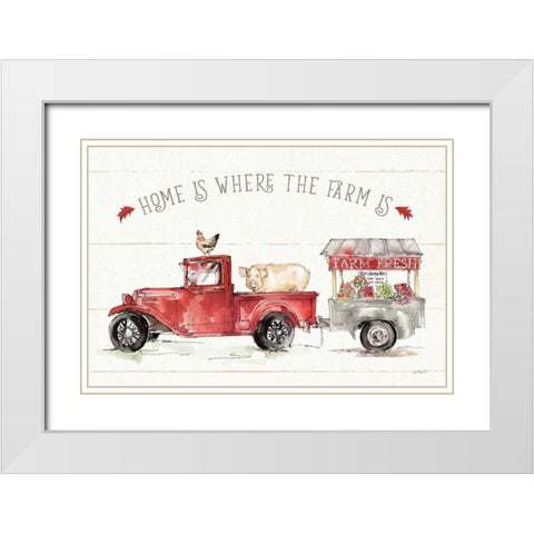 Country Life I White Modern Wood Framed Art Print with Double Matting by Tavoletti, Anne