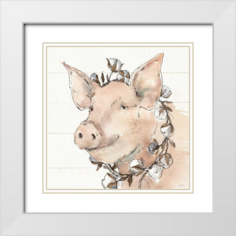 Country Life V White Modern Wood Framed Art Print with Double Matting by Tavoletti, Anne