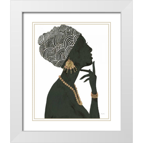 Graceful Majesty I White Modern Wood Framed Art Print with Double Matting by Adams, Emily