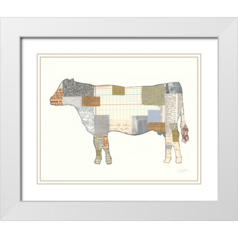 Farm Sweet Farm Element II White Modern Wood Framed Art Print with Double Matting by Prahl, Courtney