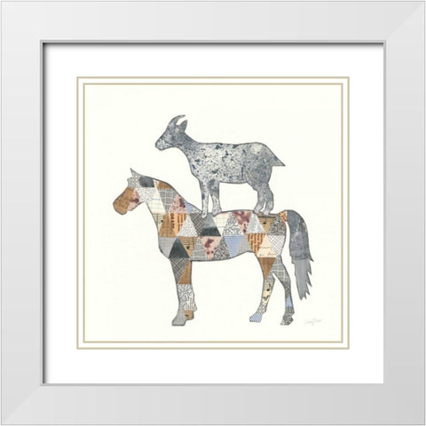 Farm Sweet Farm Element IV White Modern Wood Framed Art Print with Double Matting by Prahl, Courtney