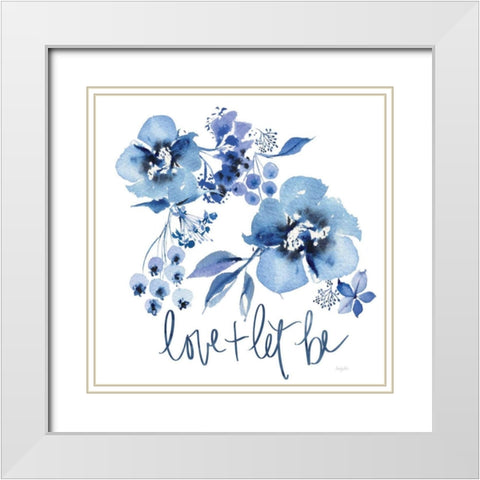 Delft Delight II White Modern Wood Framed Art Print with Double Matting by Rice, Kristy