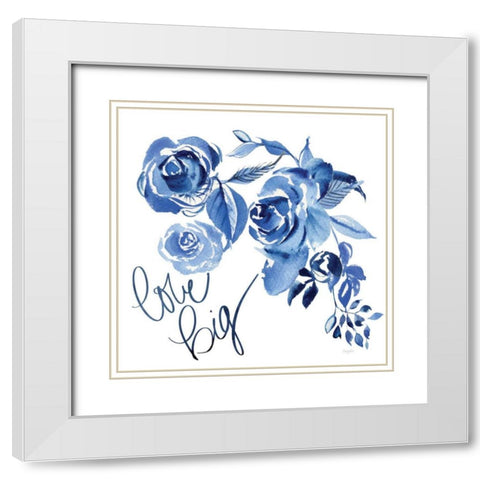 Delft Delight IV White Modern Wood Framed Art Print with Double Matting by Rice, Kristy