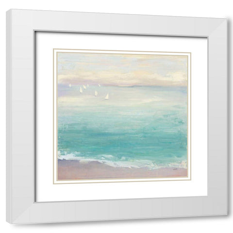 From the Shore White Modern Wood Framed Art Print with Double Matting by Purinton, Julia