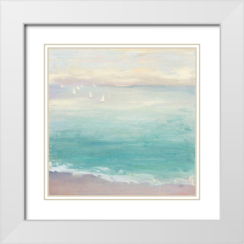 From the Shore White Modern Wood Framed Art Print with Double Matting by Purinton, Julia