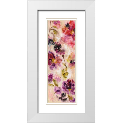 Exuberant Florals II White Modern Wood Framed Art Print with Double Matting by Vassileva, Silvia