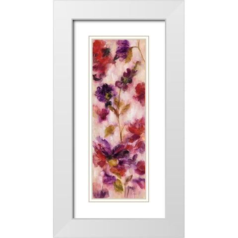 Exuberant Florals III White Modern Wood Framed Art Print with Double Matting by Vassileva, Silvia
