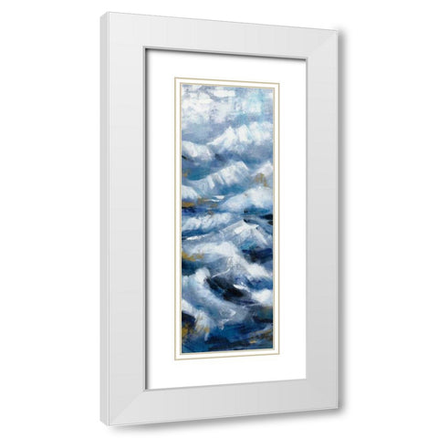 Above the Mountains II White Modern Wood Framed Art Print with Double Matting by Vassileva, Silvia
