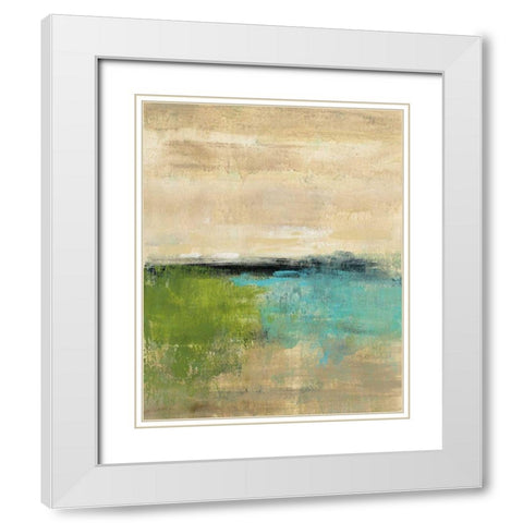Spring Valley II White Modern Wood Framed Art Print with Double Matting by Vassileva, Silvia