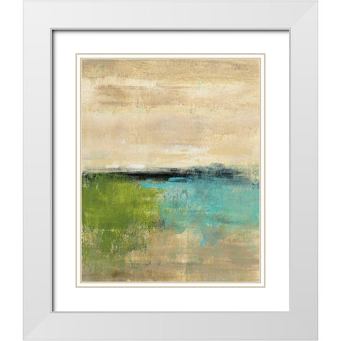 Spring Valley II White Modern Wood Framed Art Print with Double Matting by Vassileva, Silvia