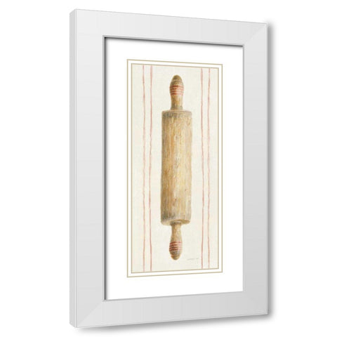 Floursack Kitchen I White Modern Wood Framed Art Print with Double Matting by Nai, Danhui