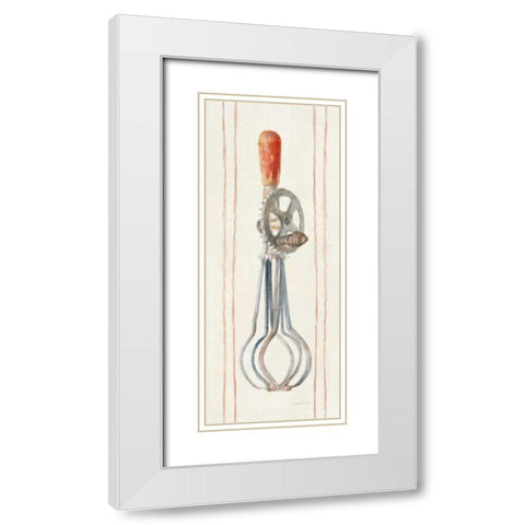 Floursack Kitchen II White Modern Wood Framed Art Print with Double Matting by Nai, Danhui