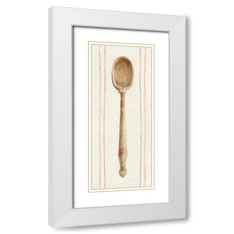 Floursack Kitchen III White Modern Wood Framed Art Print with Double Matting by Nai, Danhui