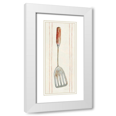 Floursack Kitchen IV White Modern Wood Framed Art Print with Double Matting by Nai, Danhui