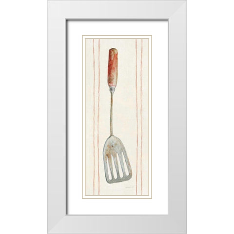 Floursack Kitchen IV White Modern Wood Framed Art Print with Double Matting by Nai, Danhui