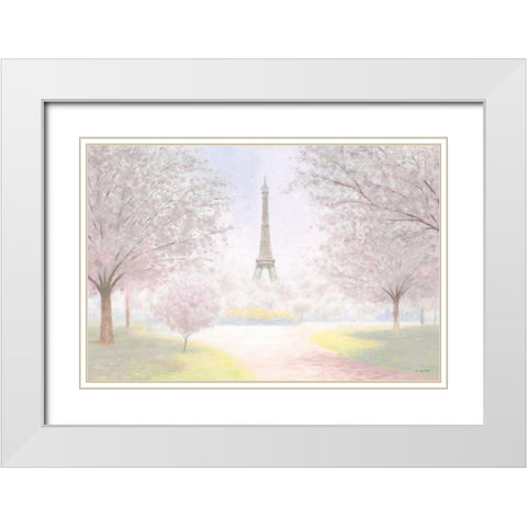 Pretty Paris White Modern Wood Framed Art Print with Double Matting by Wiens, James