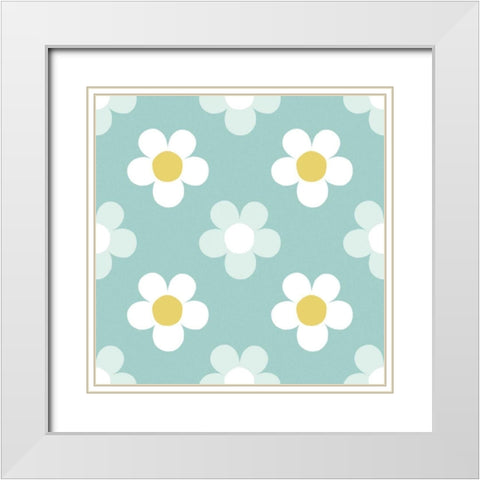 Baby Quilt Pattern 1 White Modern Wood Framed Art Print with Double Matting by Grove, Beth