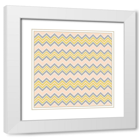 Baby Quilt Pattern 8 White Modern Wood Framed Art Print with Double Matting by Grove, Beth