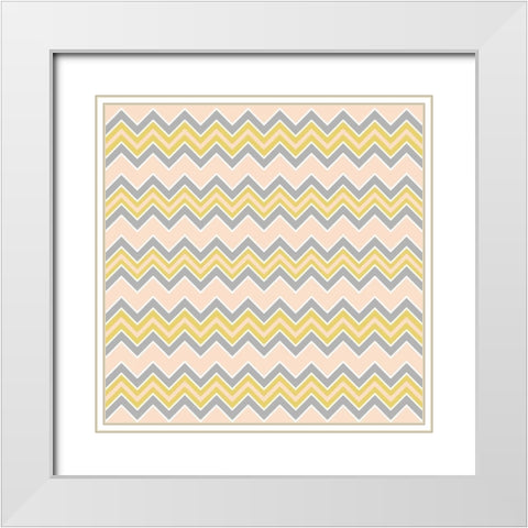 Baby Quilt Pattern 8 White Modern Wood Framed Art Print with Double Matting by Grove, Beth