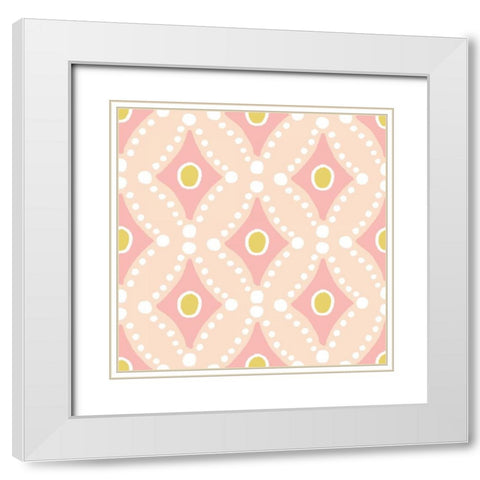 Baby Quilt Pattern 9 White Modern Wood Framed Art Print with Double Matting by Grove, Beth