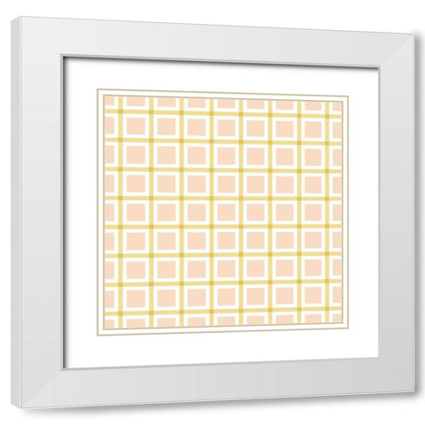 Baby Quilt Pattern 12 White Modern Wood Framed Art Print with Double Matting by Grove, Beth
