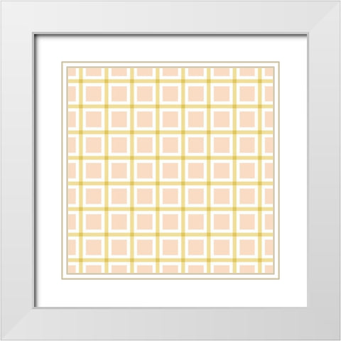 Baby Quilt Pattern 12 White Modern Wood Framed Art Print with Double Matting by Grove, Beth