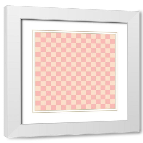 Baby Quilt Pattern 15 White Modern Wood Framed Art Print with Double Matting by Grove, Beth
