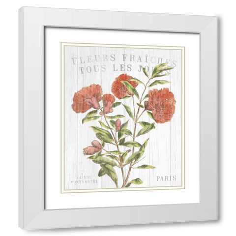 Fleuriste Paris III White Modern Wood Framed Art Print with Double Matting by Wild Apple Portfolio
