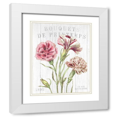 Fleuriste Paris IV White Modern Wood Framed Art Print with Double Matting by Wild Apple Portfolio