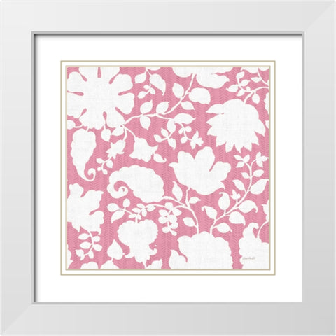 Pink Garden Step 02B White Modern Wood Framed Art Print with Double Matting by Audit, Lisa