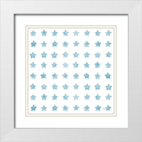Coastal Baby Pattern IB White Modern Wood Framed Art Print with Double Matting by Grove, Beth