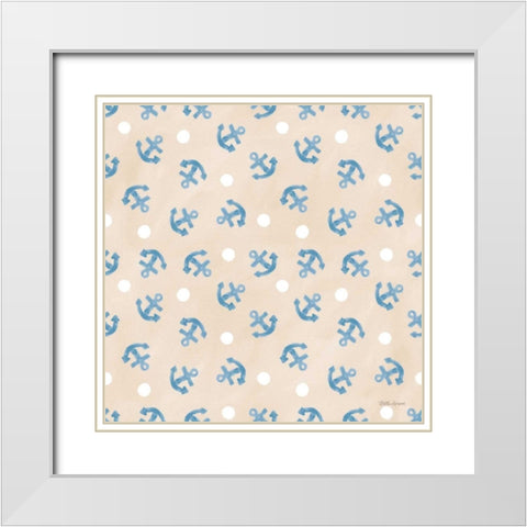 Coastal Baby Pattern XIX White Modern Wood Framed Art Print with Double Matting by Grove, Beth