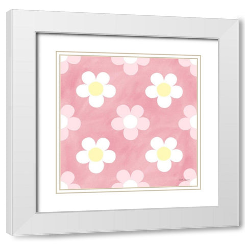 Coastal Baby Pattern XXXII White Modern Wood Framed Art Print with Double Matting by Grove, Beth
