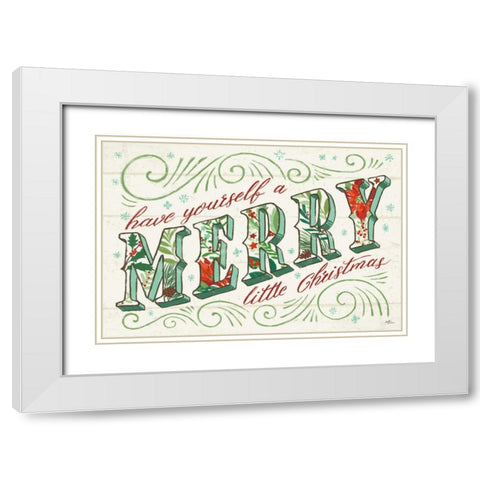 Holiday Joy I White Modern Wood Framed Art Print with Double Matting by Penner, Janelle