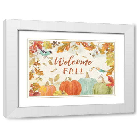 Falling for Fall I White Modern Wood Framed Art Print with Double Matting by Grove, Beth